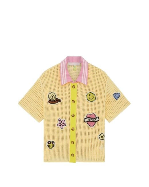 MIRA MIKATI Metallic Cardigan En Maille Ajourée