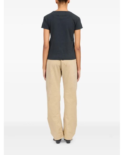 MM6 by Maison Margiela Black T Shirt Clothing