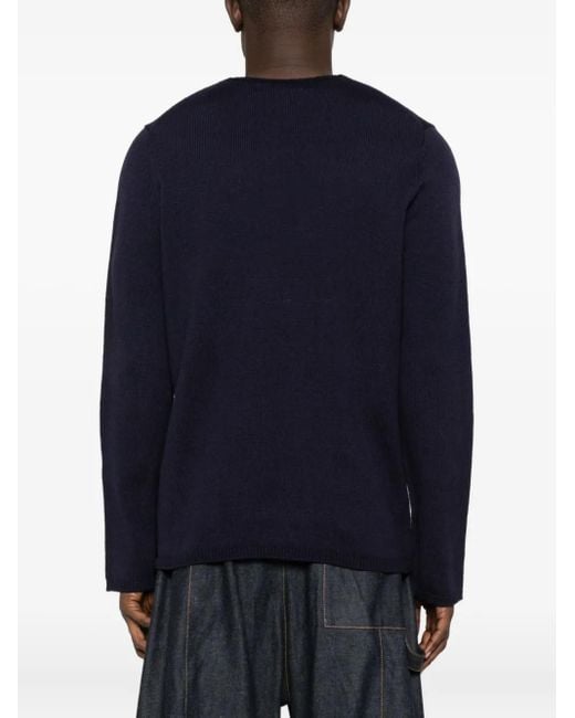 Jersey De Punto De Intarsia Comme des Garçons de hombre de color Blue