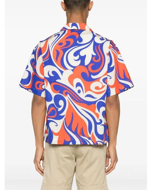 DSquared² Blue, White, Red Cotton Shirt for men