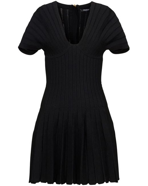 Balmain Black Paris Mini Dress