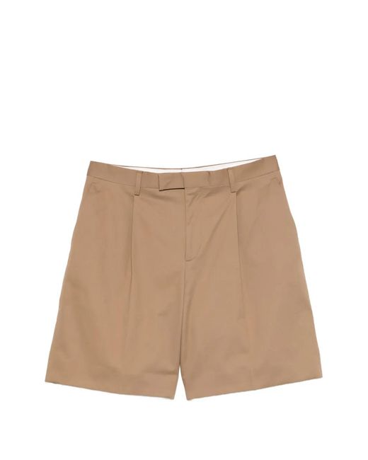 Lardini Natural Pleated Tailored Shorts for men