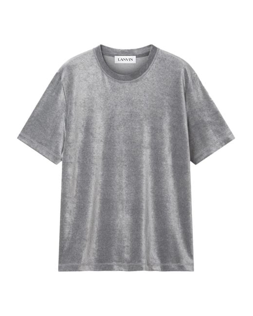 Lanvin Gray Crew-Neck T-Shirt for men