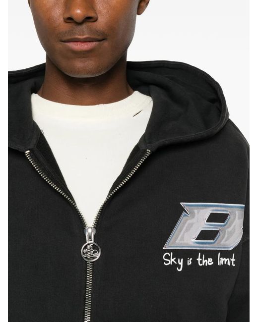 BLUE SKY INN Black Disco Palm Hoodie for men