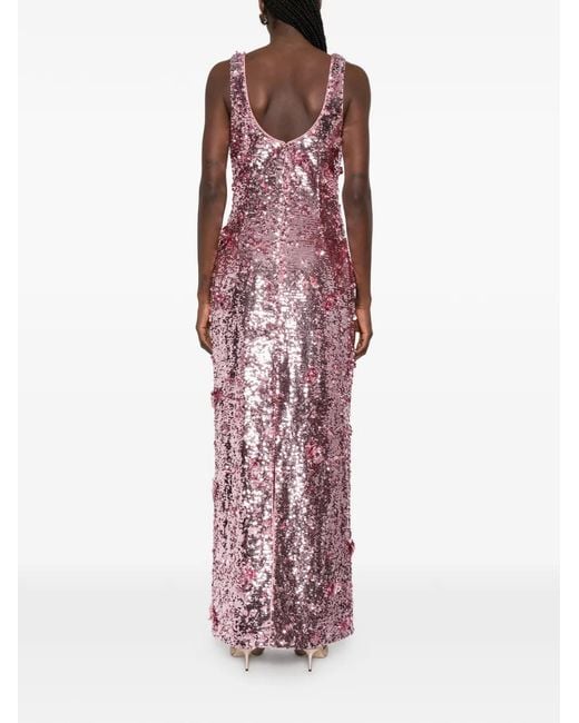 jonathan simkhai pink sequin dress Simkhai Pink Sequin Bex Tank Maxi Dress by Jonathan Simkhai
