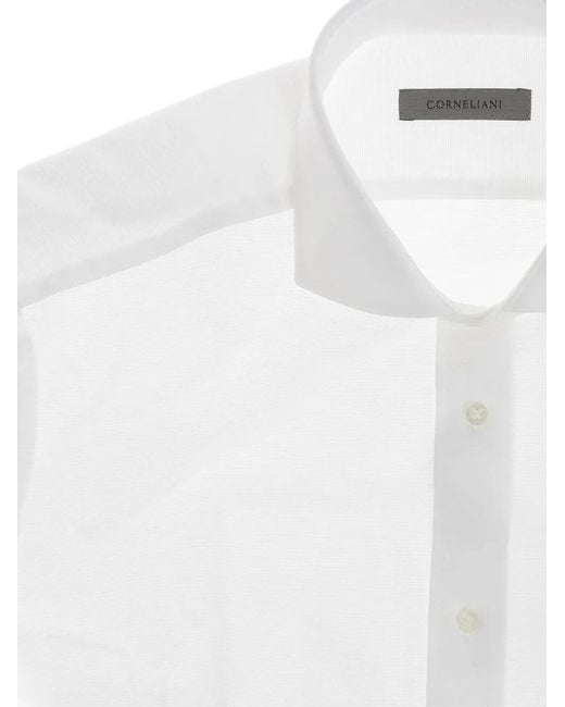 Corneliani White French-Collar Shirt for men