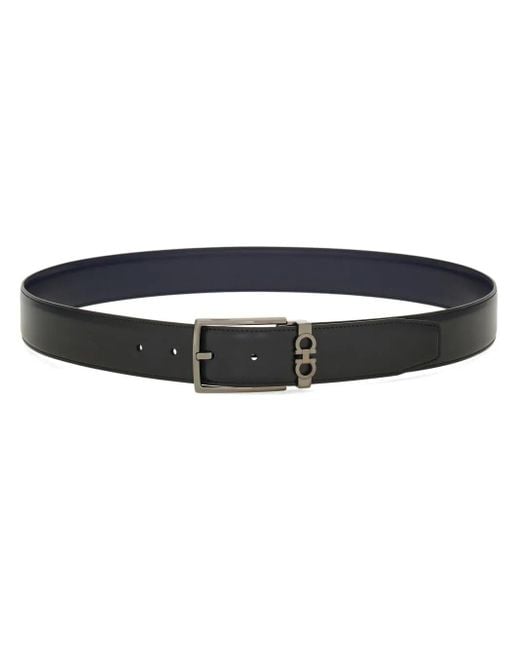 【美品】Ferragamoガンチーニ ベルト メンズ リバーシブル ブラック Ferragamo メンズ ブラック ガンチーニ リバーシブルベルト 【公式通販】