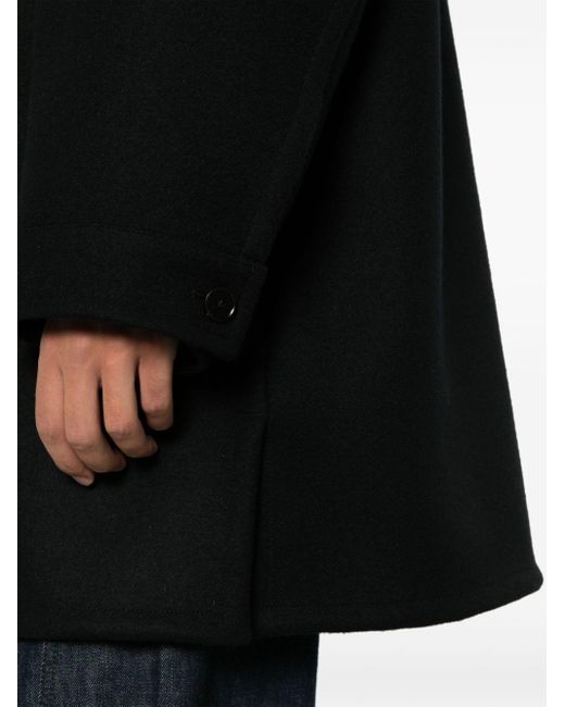 Manteau en laine à fermeture zippée Jil Sander pour homme en coloris Black