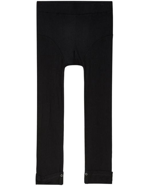 Random Identities Black Elasticated-Waistband Cotton-Blend Leggings for men