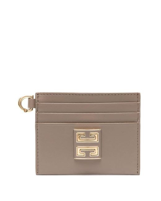 Givenchy Gray 4g Leather Card Holder