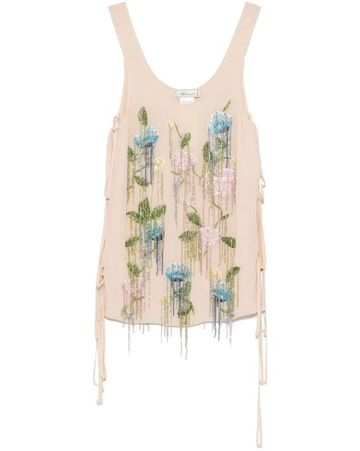 Blumarine ビーズタッセル トップ White