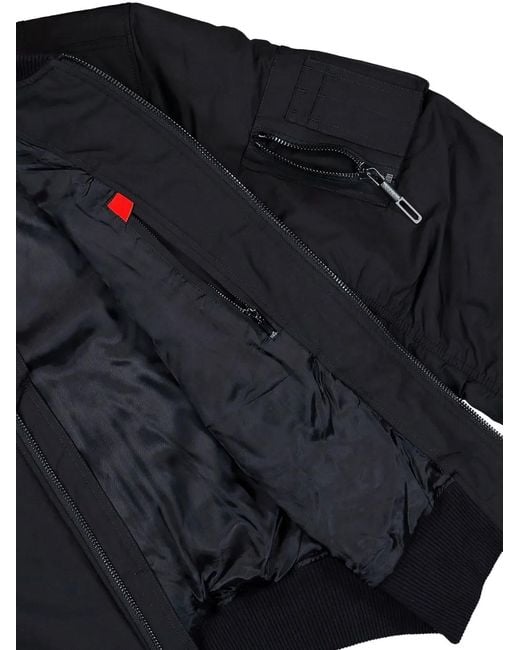 032c Black Zip-Up Bomber Jacket for men