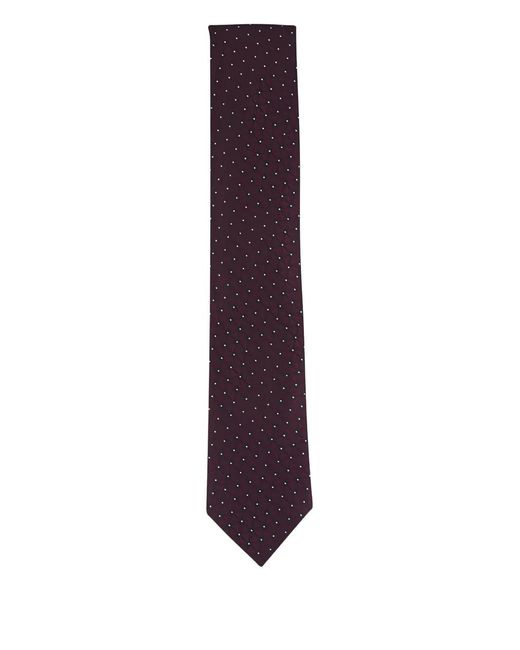 Zegna Purple Floral-Pattern Pointed-Tip Tie for men