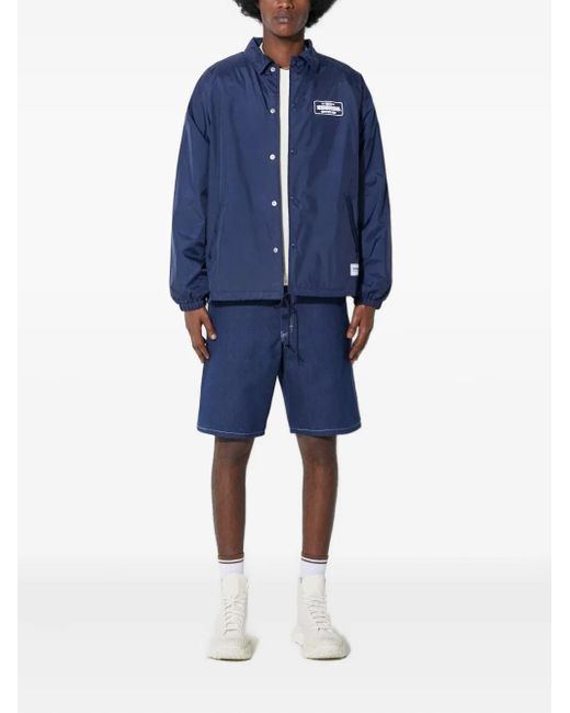 Stan Ray Blue Logo-Patch Denim Shorts for men