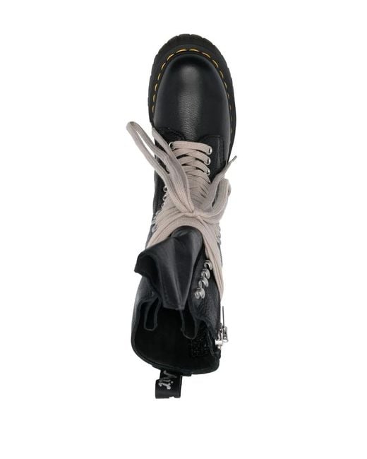 Rick Owens Black X Dr. Martens 1918 Lace-Up Platform Boots