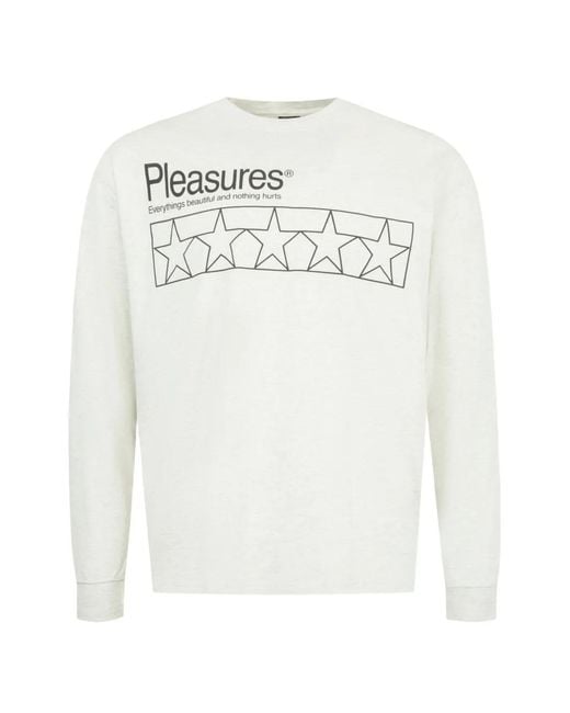 Pleasures White Crew-Neck T-Shirt for men