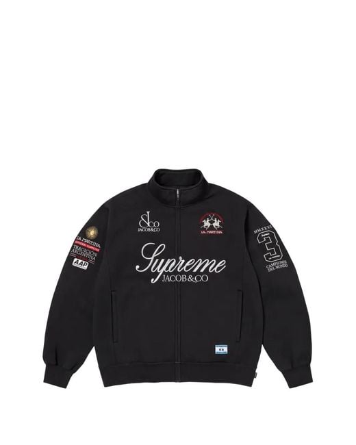 Supreme Black X La Martina X Jacob & Co Zip-Up Sweatshirt for men