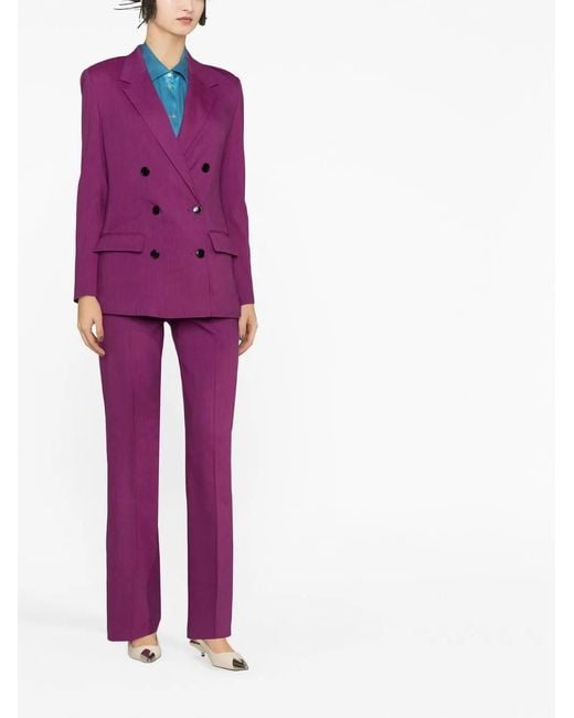Isabel Marant Purple Sheril Double-Breasted Blazer