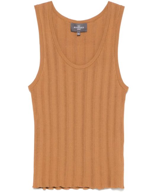 Eric Bompard リブ タンクトップ Brown