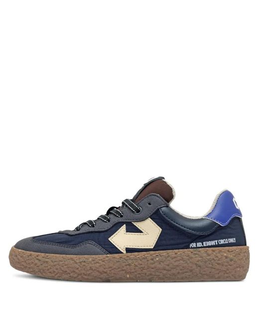 ID EIGHT Blue Uriduri Arrow-Detail Sneakers for men