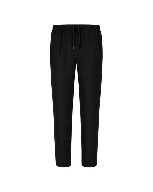 Cellar Door Black Drawstring-Waist Trousers for men