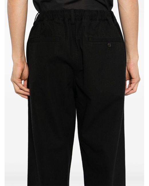 A Bathing Ape Black Logo-patch Chinos for men