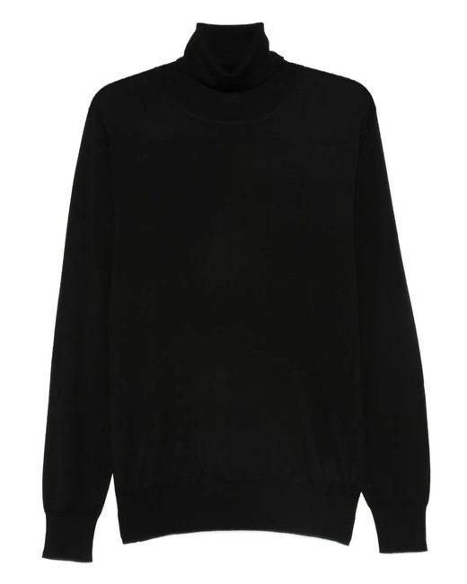 Aspesi Black Roll-Neck Sweater for men