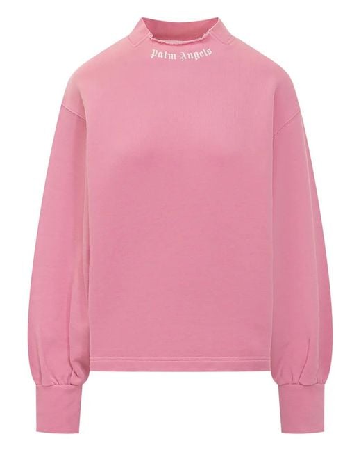 Palm Angels Pink Logo Sweatshirt