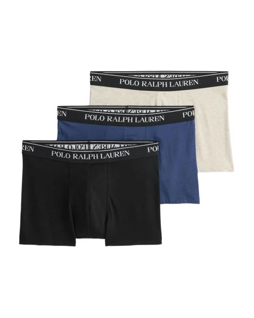 メンズ Polo Ralph Lauren ボクサーパンツ 3枚組 Blue