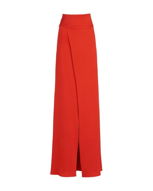 Silvia Tcherassi Red Pinar High-waist Maxi Skirt