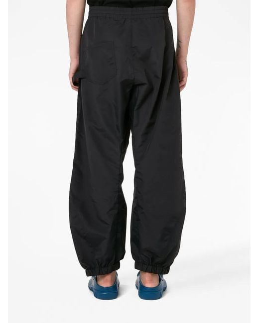 J.W. Anderson Black Logo Embroidered Nylon Track Pants