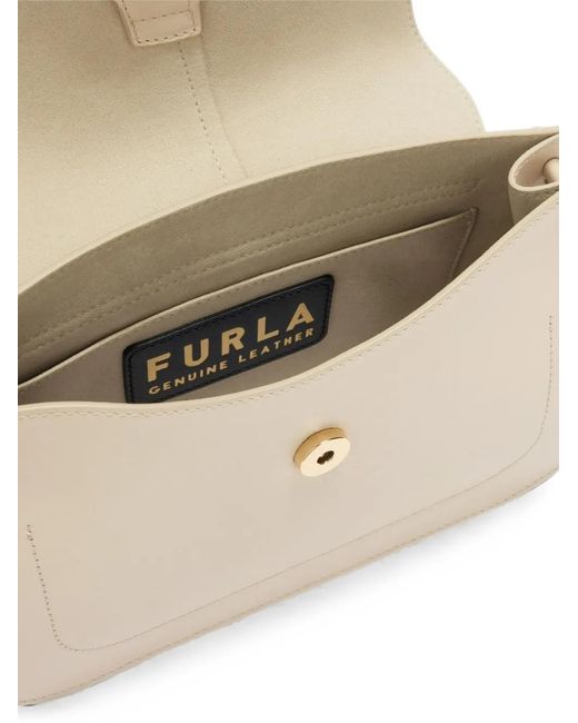 Furla Natural Medium Flow Buckled Tote Bag