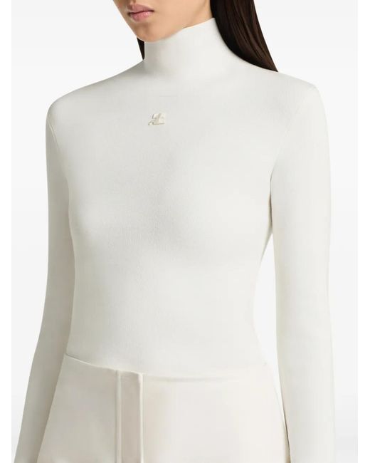Pull Milano À Patch Logo Courreges en coloris White