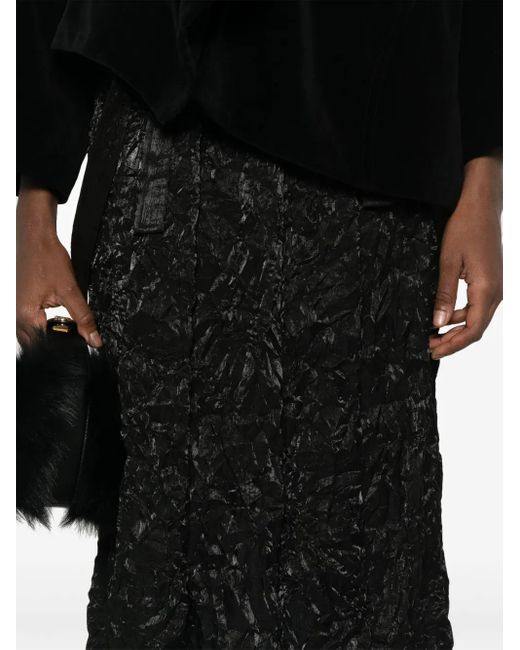 Song For The Mute Black Pleated Midi Skirt