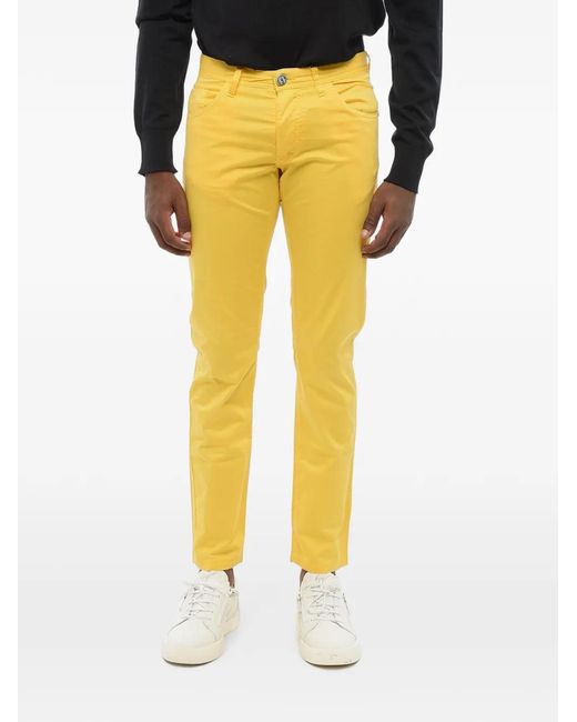 Corneliani Yellow Id Five-Pocket Trousers for men