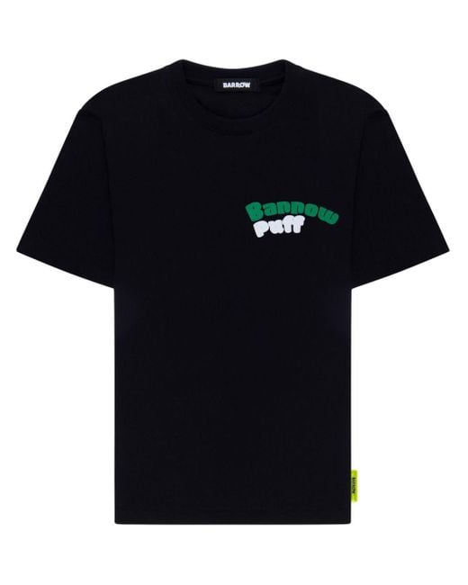 T-shirt en coton à logo imprimé Barrow en coloris Black