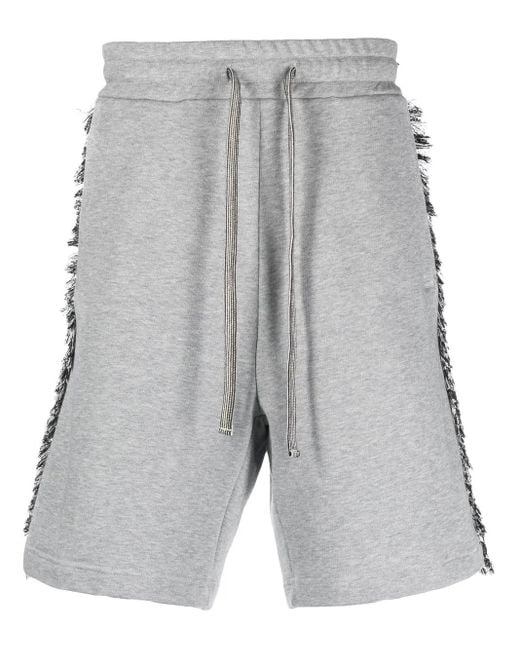 RITOS Gray Contrast-Trim Track Shorts for men