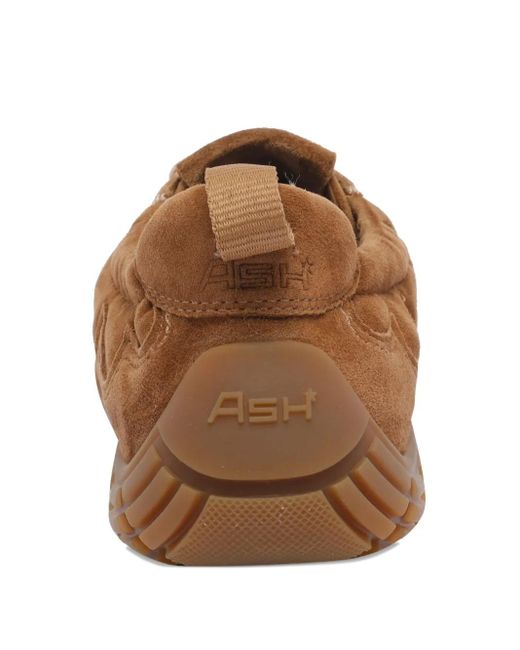 Ash Brown Suede Lace-Up Sneakers