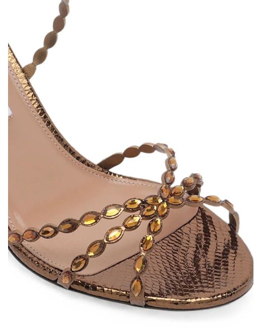 Aquazzura Metallic Love Struck 85 Sandals