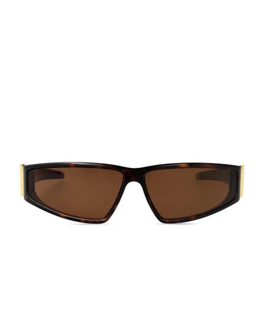 McQueen Brown Tortoiseshell Frame Cat-Eye Sunglasses for men