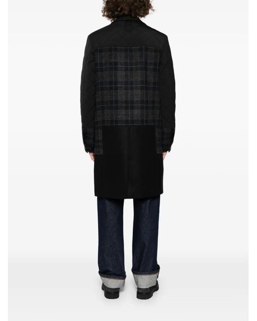 Junya Watanabe Black X Filson Checked Quilted Coat for men