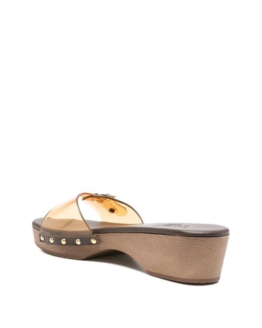 Ancient Greek Sandals White Omonia Buckle-Detail Sandals