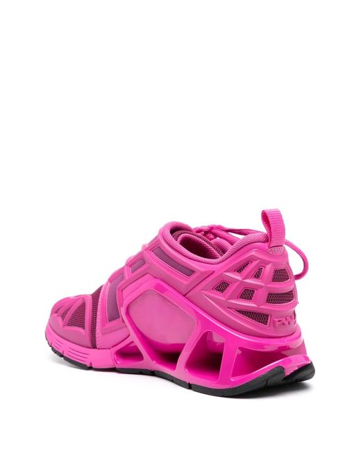 Palm Angels Pink Palm Web Low-Top Sneakers