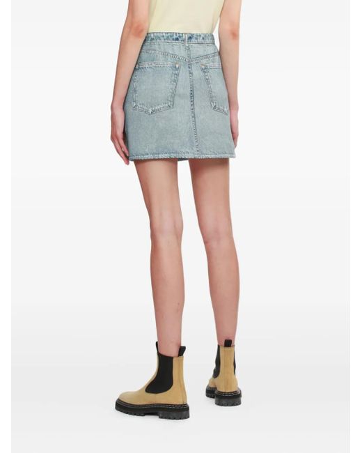 Minijupe En Jean À Effet Usé Rag & Bone en coloris Blue