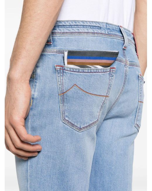 Jacob Cohen Blue Scott Low-rise Slim-fit Jeans for men
