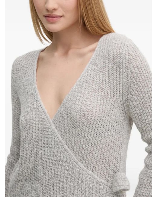 Pull À Taille Nouée Ouí en coloris Gray