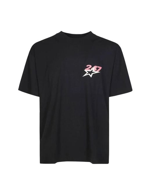 Represent Black Team 247 Star Printed T-Shirt for men