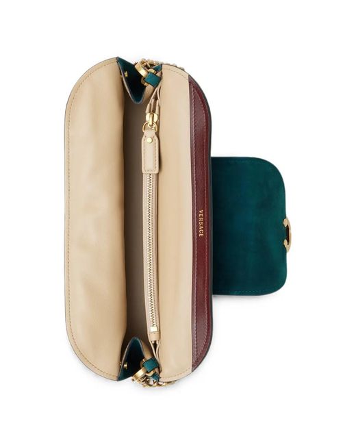 Vivian Suede Clutch di Versace in Green
