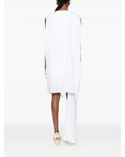 Jacquemus White Minimalist Sleeveless A-Line Dress