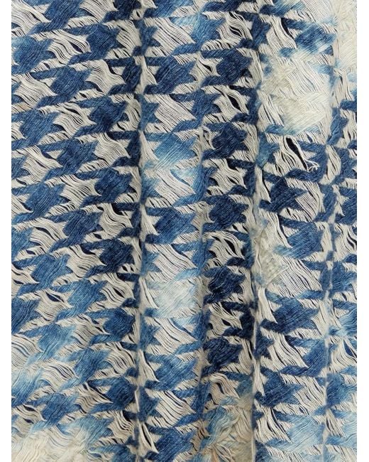 Falda vaquera con motivo pied de poule DIESEL de color Blue